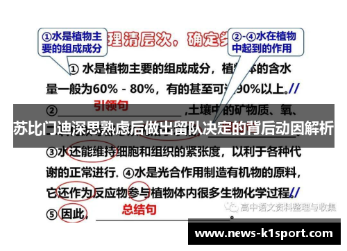 苏比门迪深思熟虑后做出留队决定的背后动因解析