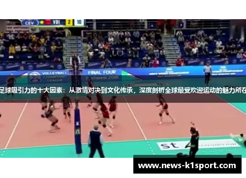 足球吸引力的十大因素：从激情对决到文化传承，深度剖析全球最受欢迎运动的魅力所在